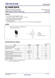 RJH60F5DPK-00#T0 Datenblatt PDF