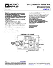 ADV7182WBCPZ 数据规格书 1