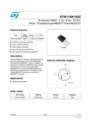 STW11NK100Z datasheet.datasheet_page 1