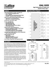 GAL16V8D-25LP 数据规格书 1