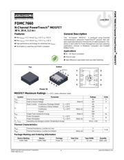 FDMC7660 数据规格书 1