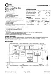 BTS640S2GNT 数据规格书 1