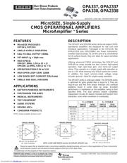 OPA2338EA 数据规格书 1