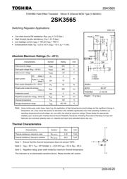 2SK3565(Q) Datenblatt PDF