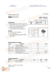 IRF7910 数据规格书 1