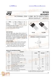 IRF634FP datasheet.datasheet_page 1