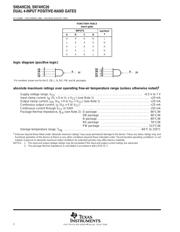 SN74HC20PWR datasheet.datasheet_page 2