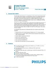 SAA7113H/V2,557 datasheet.datasheet_page 1