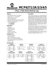 MCP6272T-E/SN 数据规格书 1