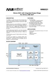 WM8521 datasheet.datasheet_page 1