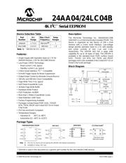 24LC04BT-I/SN Datenblatt PDF