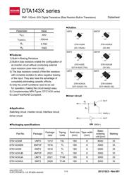 DTA143XETL 数据规格书 1