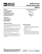 ADG419BRZ-REEL7 Datenblatt PDF