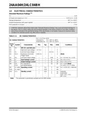 24LC04BHT-I/MS 数据规格书 2