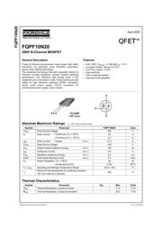 FQPF10N20 数据规格书 1