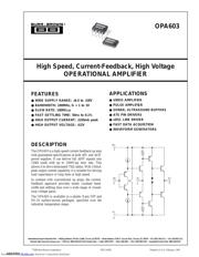 OPA603AU datasheet.datasheet_page 1