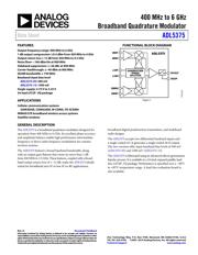ADL5375-05-EVALZ Datenblatt PDF