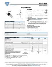 IRFB20N50KPBF 数据规格书 1
