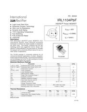 IRL1104PBF Datenblatt PDF
