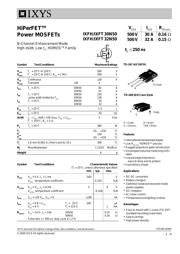 IXFH30N50 Datenblatt PDF