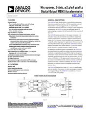 ADXL362BCCZ-R2 数据规格书 1