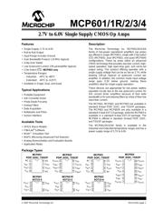 MCP601T-I/OT 数据规格书 1