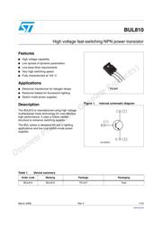 BUL810 datasheet.datasheet_page 1