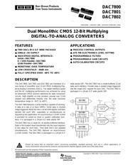 DAC7802KP Datasheet PDF page 1