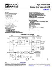 ADF7021BCPZ-RL7 Datenblatt PDF