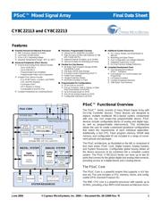 CY8C22213-24PVI 数据规格书 1