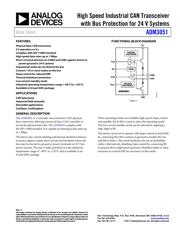 ADM3051CRZ 数据规格书 1