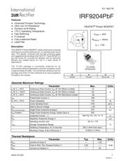 IRF9204PBF 数据规格书 1