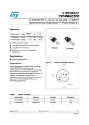 STP9NK65ZFP datasheet.datasheet_page 1