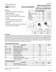 IRFS4020 数据规格书 1