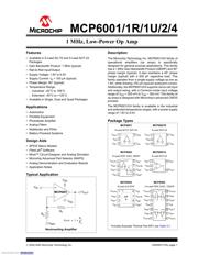 MCP6001T-I/OT Datenblatt PDF