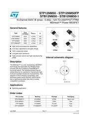 STP12NM50FP Datenblatt PDF
