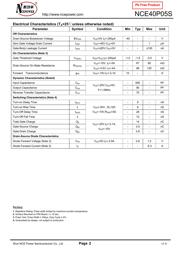 NCE40P05S datasheet.datasheet_page 2