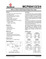 MCP6042T-E/SN 数据规格书 1