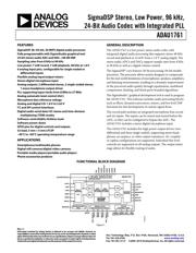 ADAU1761BCPZ-R7 Datenblatt PDF
