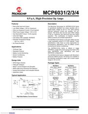 MCP6031T-E/SN 数据规格书 1