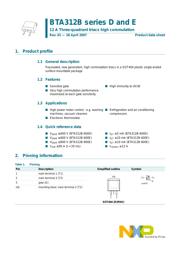 BTA312B-600E,118 Datenblatt PDF