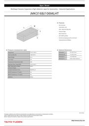 JMK316BJ106MLHT 数据规格书 1