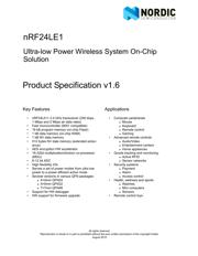 NRF24LE1-F16Q24-T 数据规格书 1
