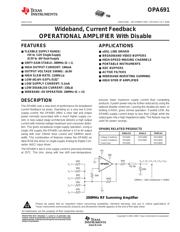 OPA691IDBVTG4 数据规格书 1