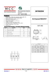 2N7002DW-TP 数据规格书 1