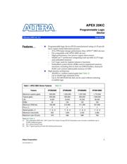 EP20K600CF672C8 datasheet.datasheet_page 1