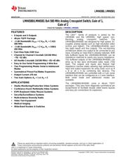 LMH6580VS/NOPB 数据规格书 1