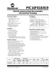 PIC16F819-I/P Datenblatt PDF