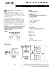 X9C104PIZ Datenblatt PDF