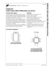 DS90C031TM/NOPB 数据规格书 2